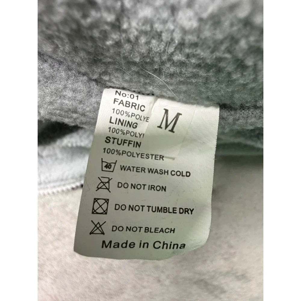 Pink Grey Quilted Puffer Dog Snowsuit Fleece Lined Harness Zip Jumpsuit Medium